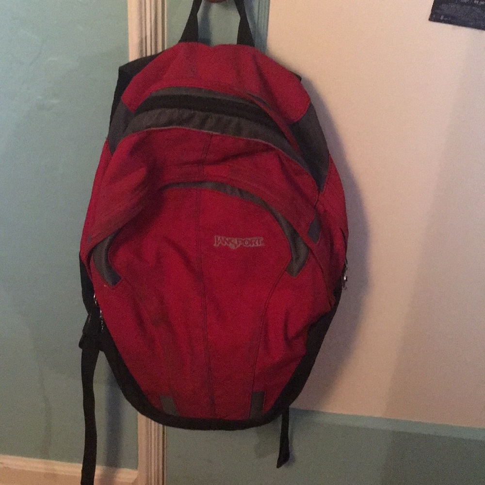 Red Jansport backpack